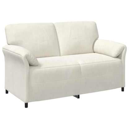 Divano a 2 Posti Crema 158 x 83 x 95 cm Velluto | homemem39
