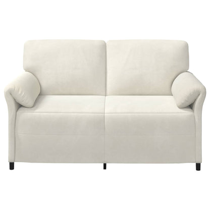 Divano a 2 Posti Crema 158 x 83 x 95 cm Velluto | homemem39