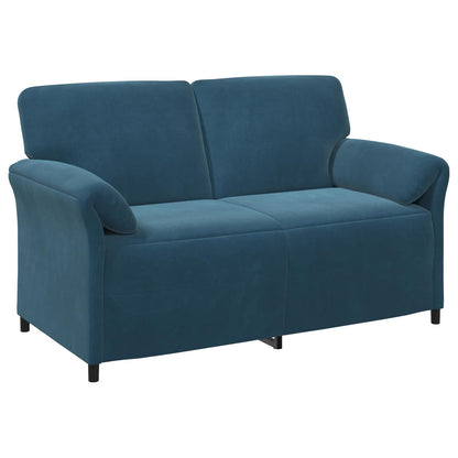 Divano a 2 Posti Blu 158 x 83 x 95 cm Velluto
