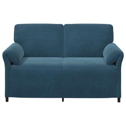 Divano a 2 Posti Blu 158 x 83 x 95 cm Velluto