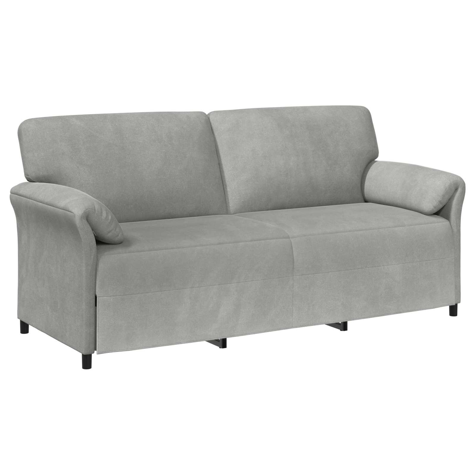 Divano 3-Persone Grigio Chiaro 198 x 83 x 95 cm Velluto | homemem39