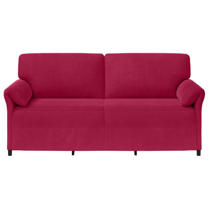 Divano 3-Persone Rosso Vino 198 x 83 x 95 cm Velluto