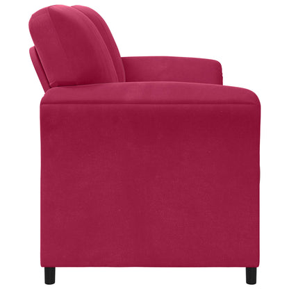 Divano 3-Persone Rosso Vino 198 x 83 x 95 cm Velluto | homemem39