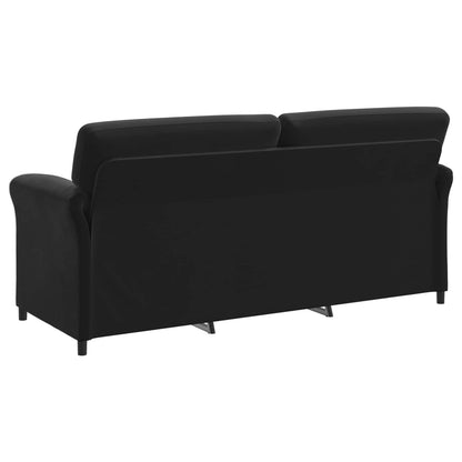 Divano 3-Persone Nero 198 x 83 x 95 cm Velluto | homemem39