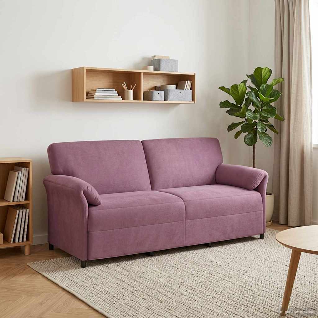 Divano 3-Persone Viola 198 x 83 x 95 cm Velluto