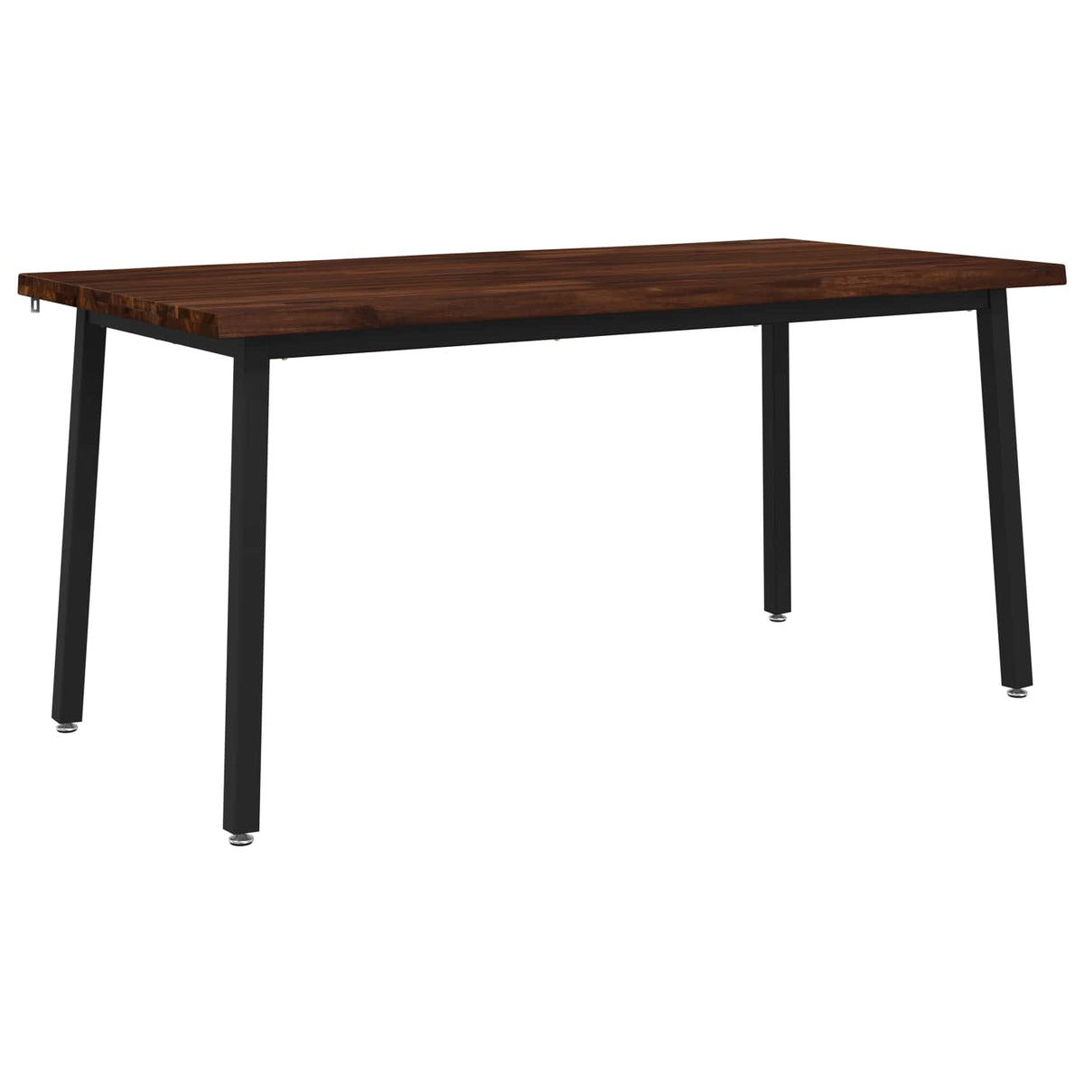 Tavolo da pranzo con bordo vivo 160 x 70 x 75 cm Marrone Scuro