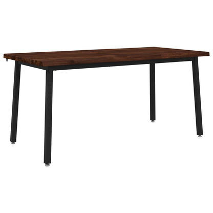 Tavolo da pranzo con bordo vivo 160 x 70 x 75 cm Marrone Scuro