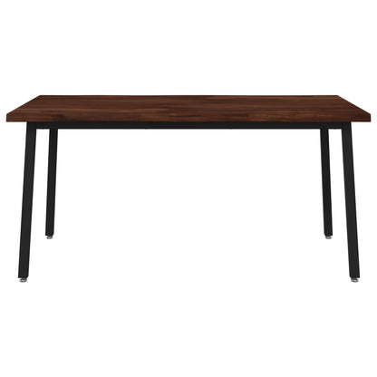 Tavolo da pranzo con bordo vivo 160 x 70 x 75 cm Marrone Scuro | homemem39