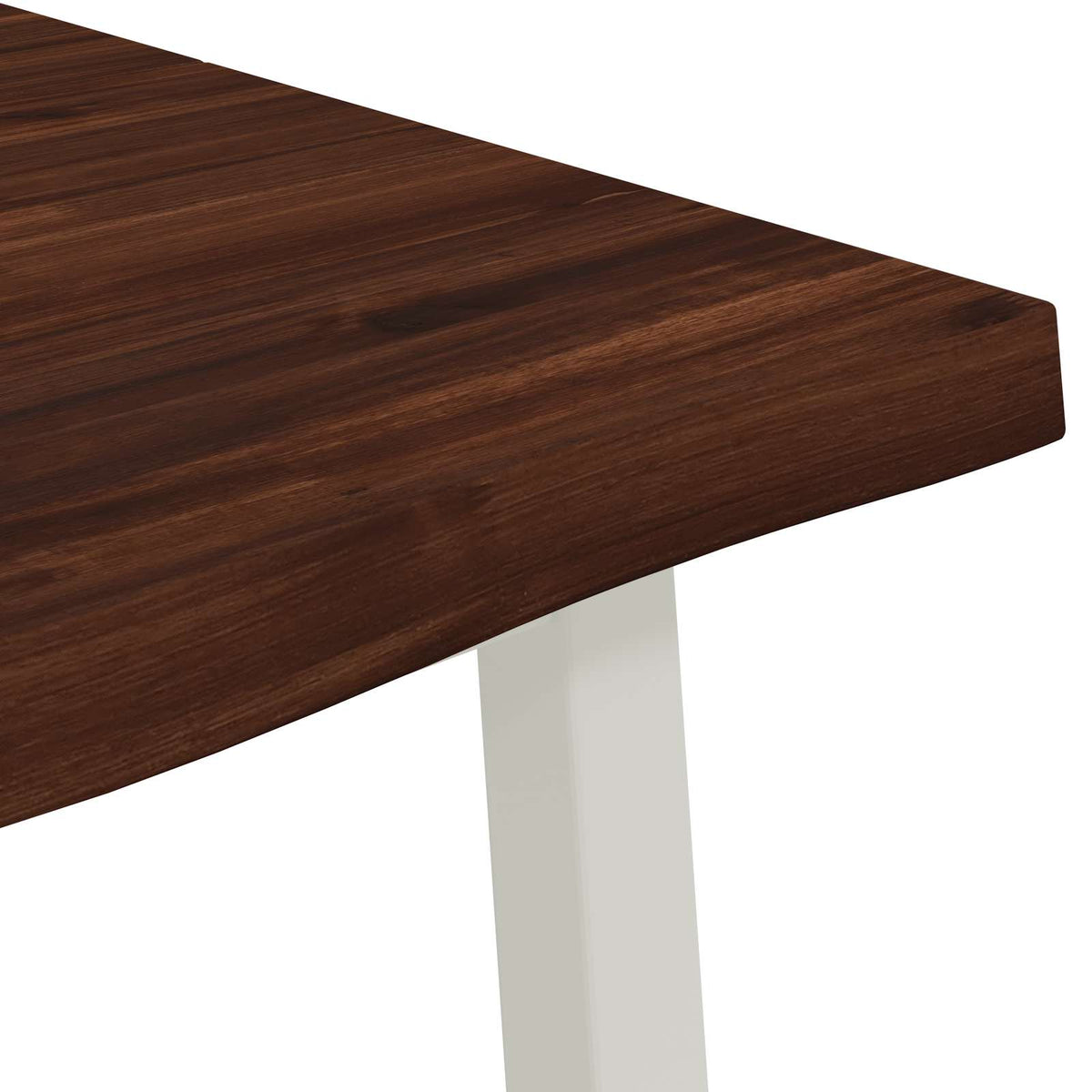 Tavolo da pranzo con bordo vivo 160 x 70 x 75 cm Marrone Scuro | homemem39
