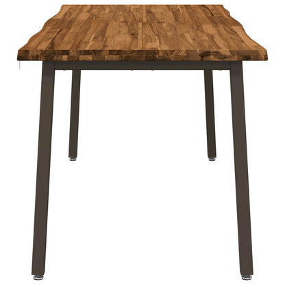 Tavolo da pranzo con bordo vivo 160 x 70 x 75 cm Naturale | homemem39
