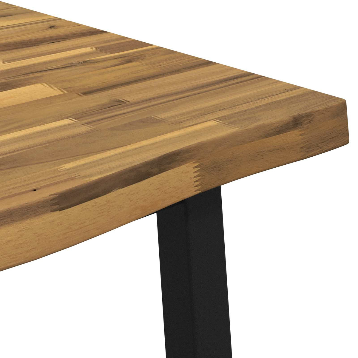 Tavolo da pranzo con bordo vivo 160 x 70 x 75 cm Bianco | homemem39