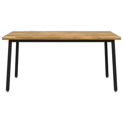 Tavolo da pranzo con bordo vivo 160 x 70 x 75 cm Bianco | homemem39