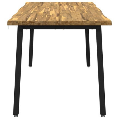 Tavolo da pranzo con bordo vivo 160 x 70 x 75 cm Bianco | homemem39