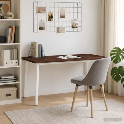 Tavolo da pranzo con bordo vivo 160 x 70 x 75 cm Marrone Scuro | homemem39