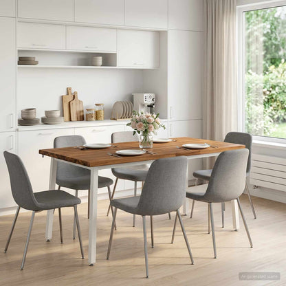 Tavolo da pranzo con bordo vivo 160 x 70 x 75 cm Naturale