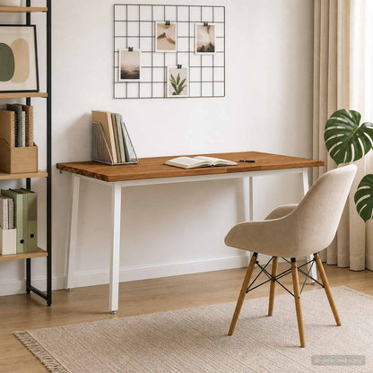 Tavolo da pranzo con bordo vivo 160 x 70 x 75 cm Naturale | homemem39