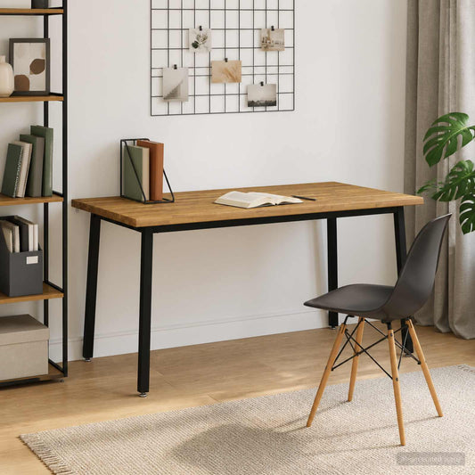 Tavolo da pranzo con bordo vivo 160 x 70 x 75 cm Bianco