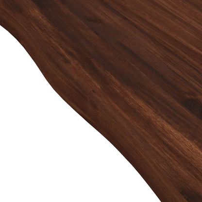 Tavolo da pranzo con bordo vivo 140 x 90 x 75 cm Marrone Scuro | homemem39