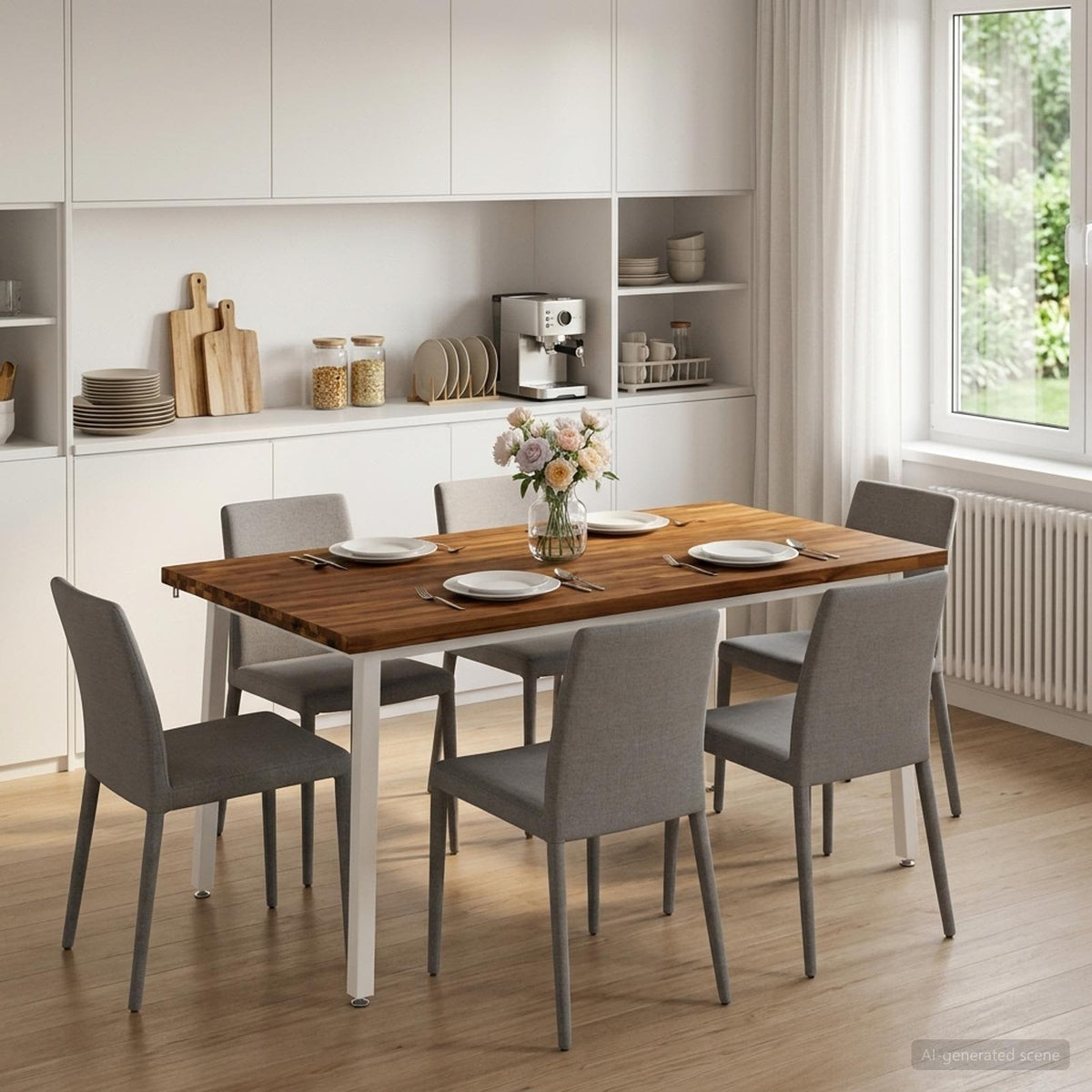 Tavolo da pranzo quadrato 160 x 90 x 75 cm