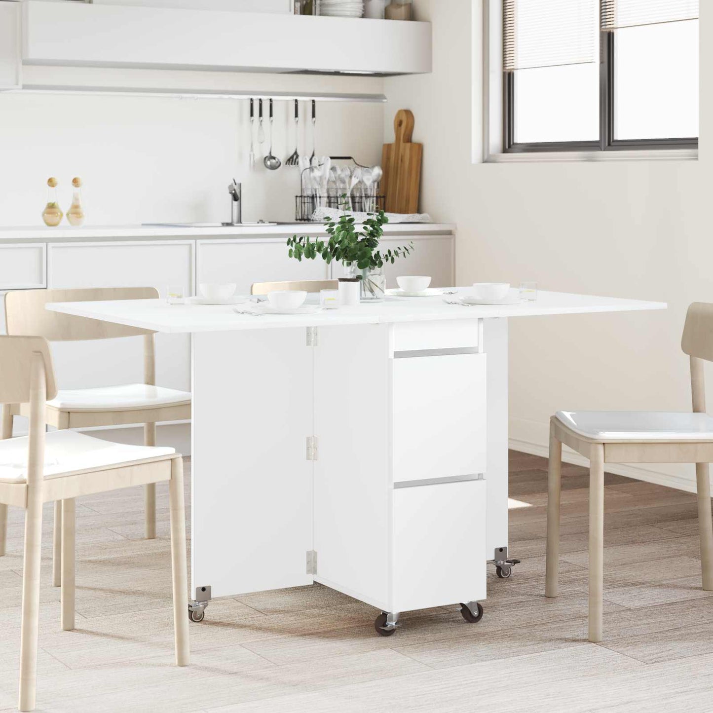 Tavolo da Pranzo 2 pcs 140 x 80 x 77 cm Legno ingegnerizzato