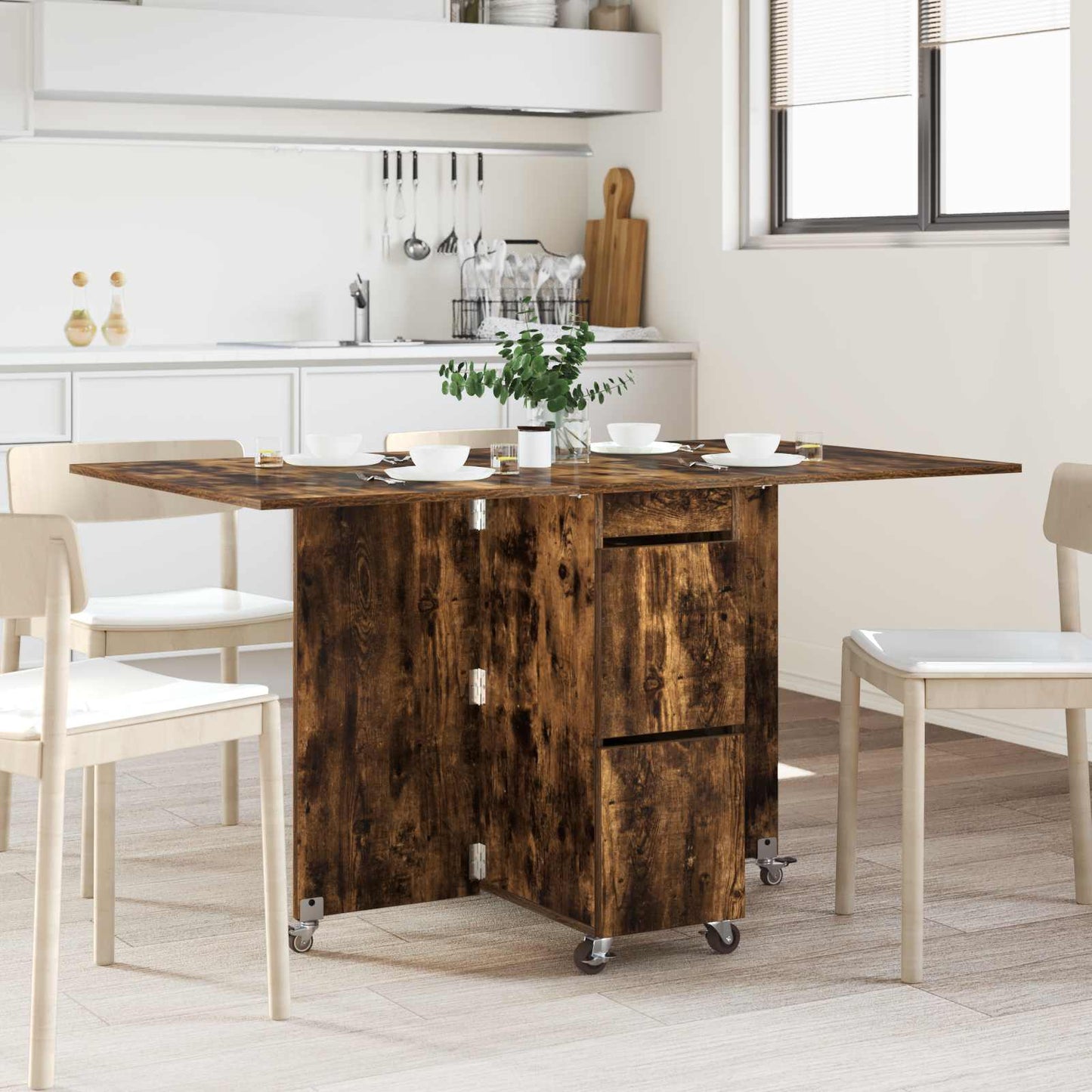 Tavolo da Pranzo 2 pcs 140 x 80 x 77 cm Legno ingegnerizzato
