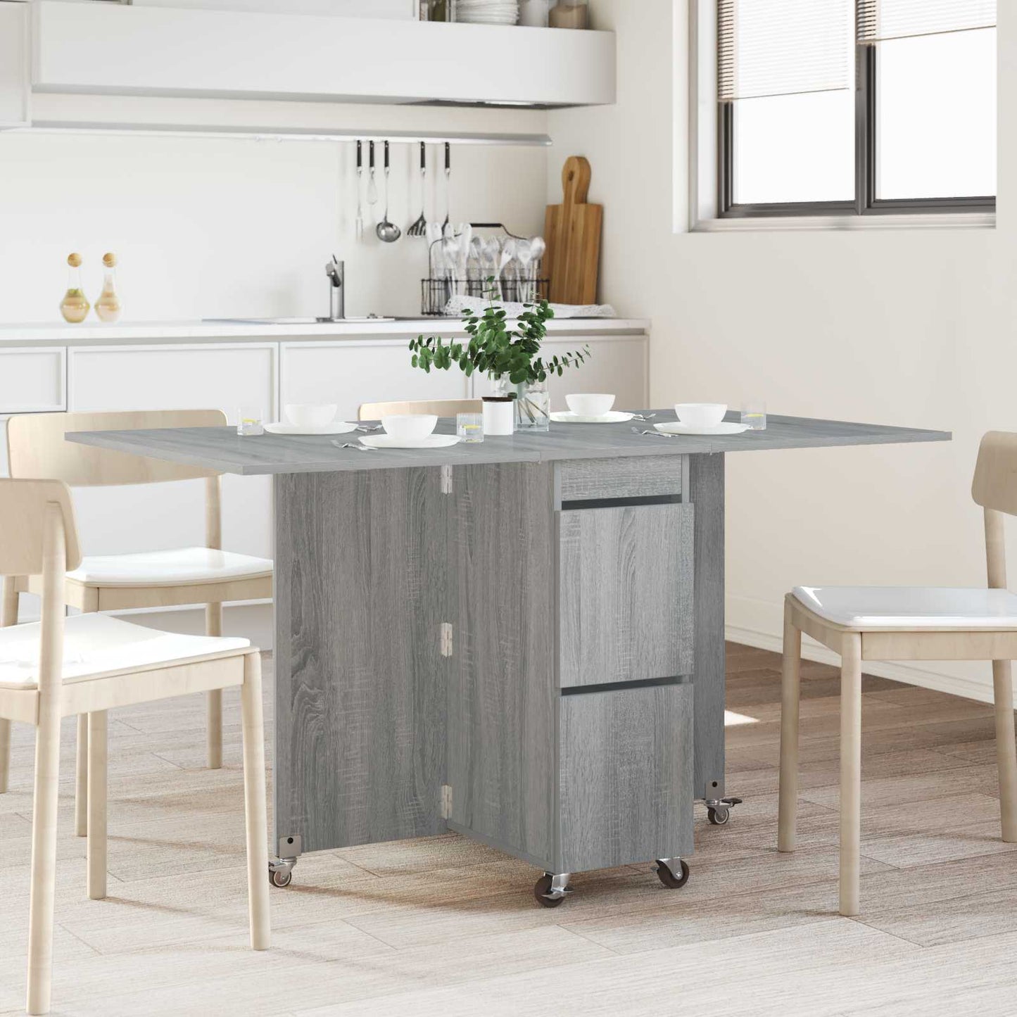 Tavolo da Pranzo 2 pcs 140 x 80 x 77 cm Legno ingegnerizzato