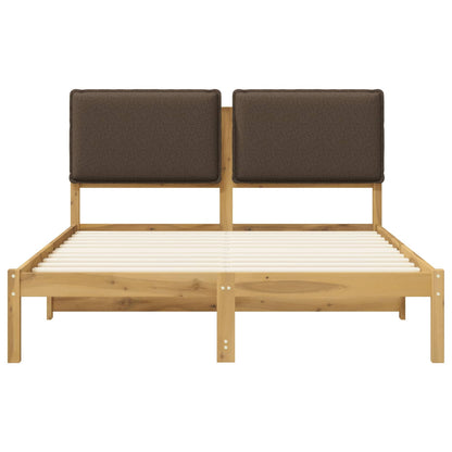 Letto con Testiera Rivestita Bianco lavato e taupe 120 x 200 cm | homemem39