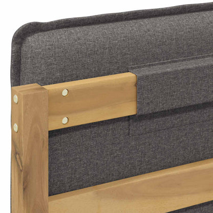 Letto con Testiera Rivestita Bianco lavato e grigio chiaro | homemem39
