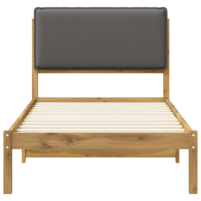 Letto con Testiera Rivestita Bianco lavato e grigio chiaro | homemem39