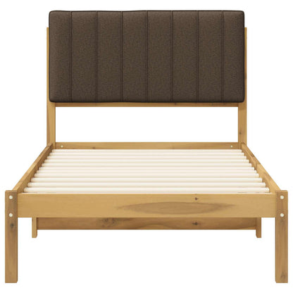 Letto con Testiera Rivestita Bianco lavato e taupe 90 x 200 cm | homemem39