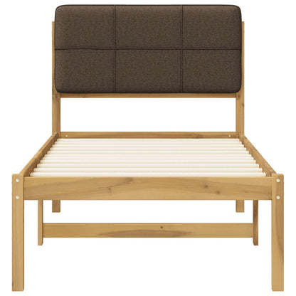 Letto con Testiera Rivestita Bianco lavato e taupe 90 x 200 cm | homemem39