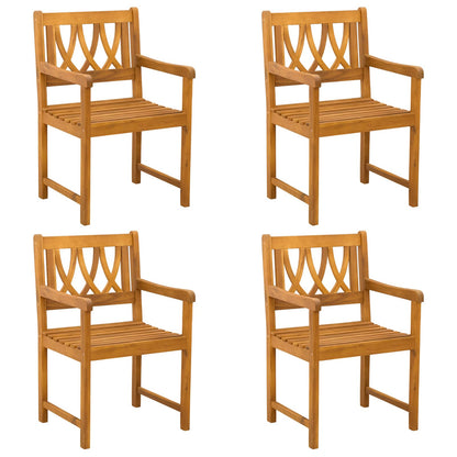Sedie da giardino 4 pcs Naturale Legno di Acacia Massello | homemem39