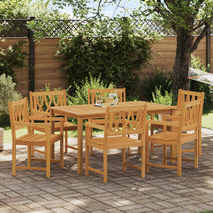 Sedie da giardino 6 pcs Naturale Legno di Acacia Massello | homemem39