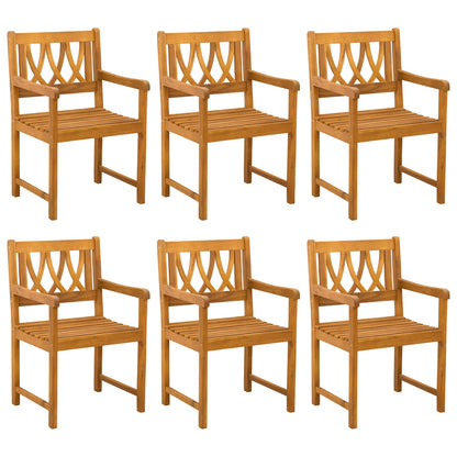 Sedie da giardino 6 pcs Naturale Legno di Acacia Massello | homemem39