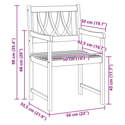 Sedie da giardino 6 pcs Naturale Legno di Acacia Massello | homemem39