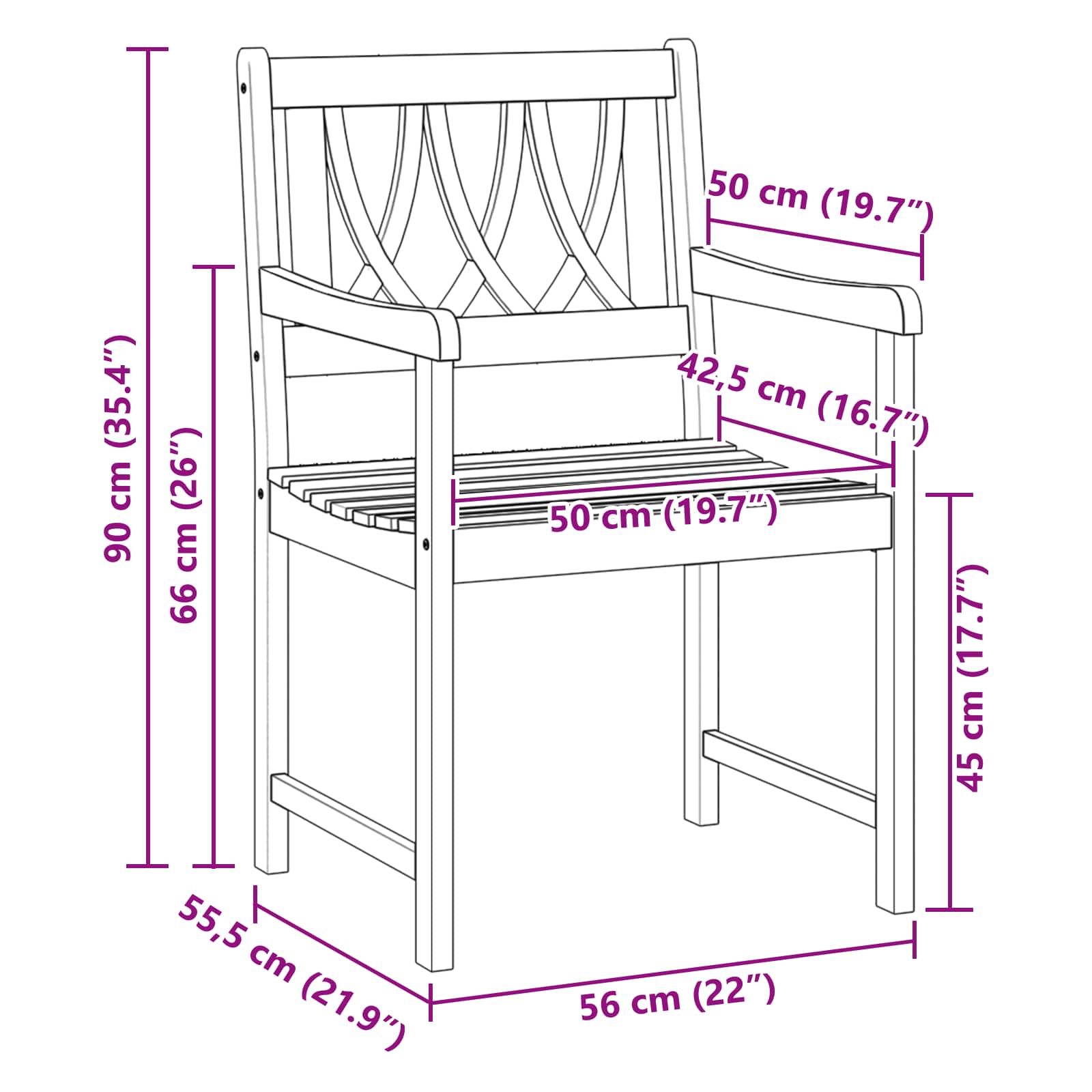 Sedie da giardino 6 pcs Naturale Legno di Acacia Massello | homemem39