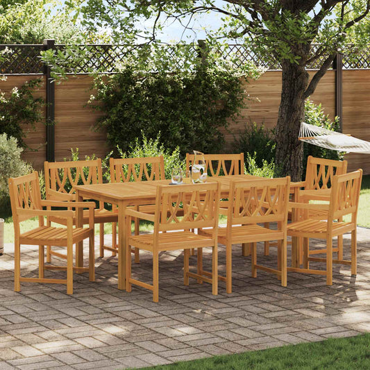 Sedie da giardino 8 pcs Naturale Legno di Acacia Massello | homemem39