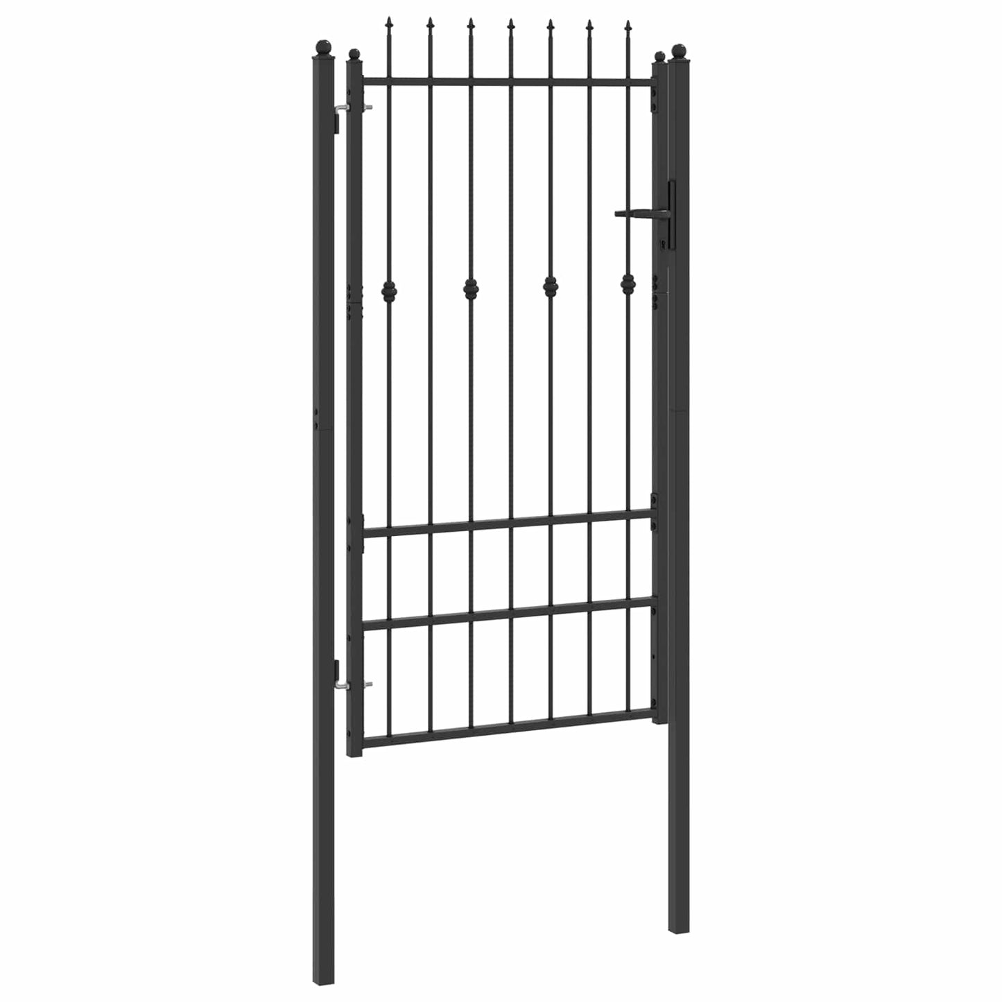 Cancello per recinzione HORST 100 x 175 cm Metallo Nero | homemem39