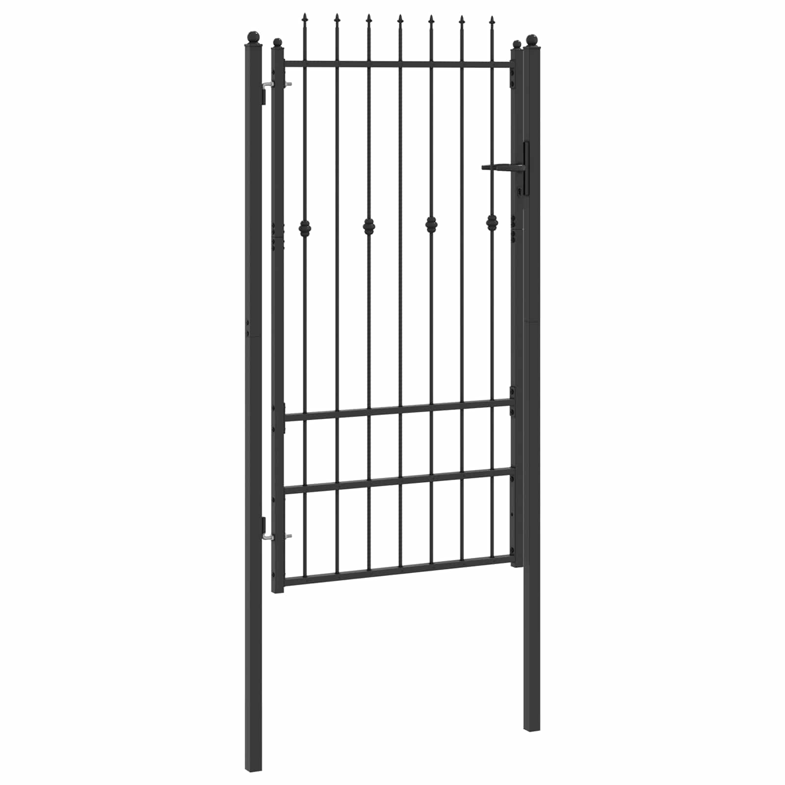 Cancello per recinzione HORST 100 x 175 cm Metallo Nero | homemem39
