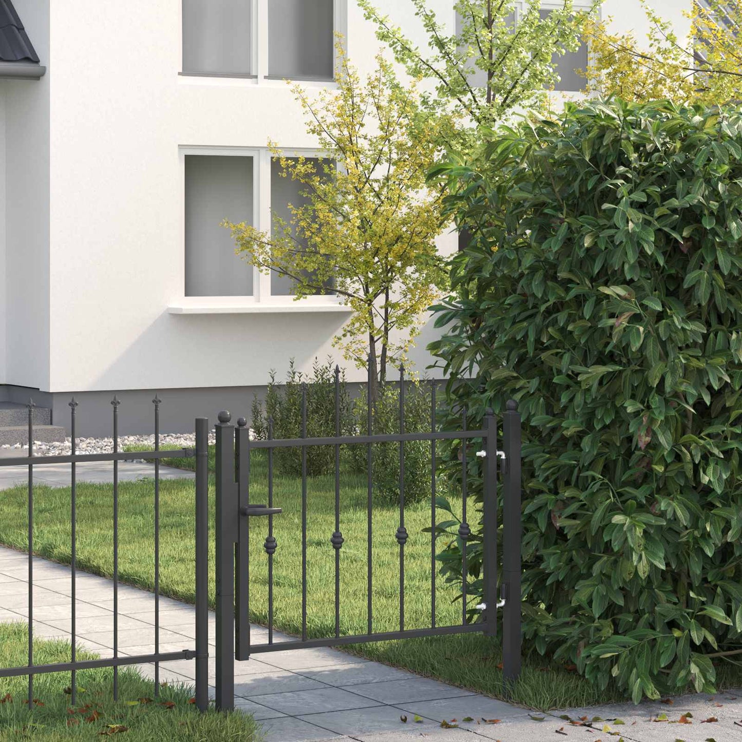 Cancello per recinzione HORST 100 x 75 cm Metallo Nero | homemem39
