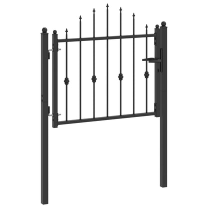 Cancello per recinzione HORST 100 x 75 cm Metallo Nero | homemem39