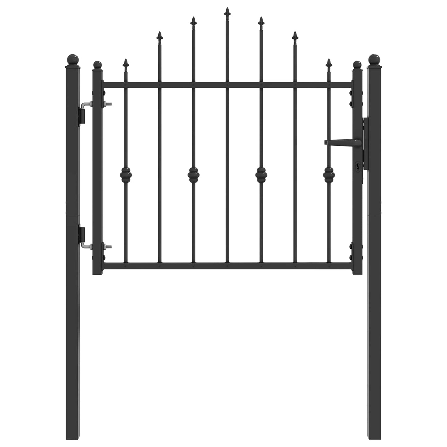 Cancello per recinzione HORST 100 x 75 cm Metallo Nero | homemem39