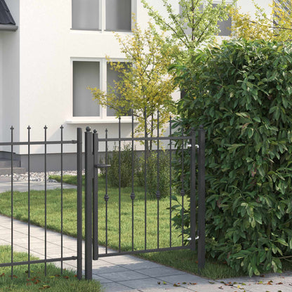 Cancello per recinzione HORST 100 x 100 cm Metallo Nero | homemem39
