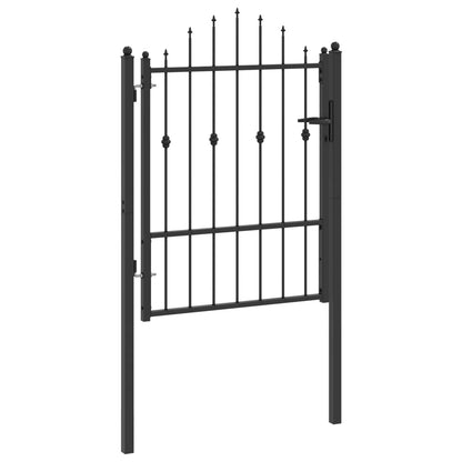 Cancello per recinzione HORST 100 x 125 cm Metallo Nero | homemem39
