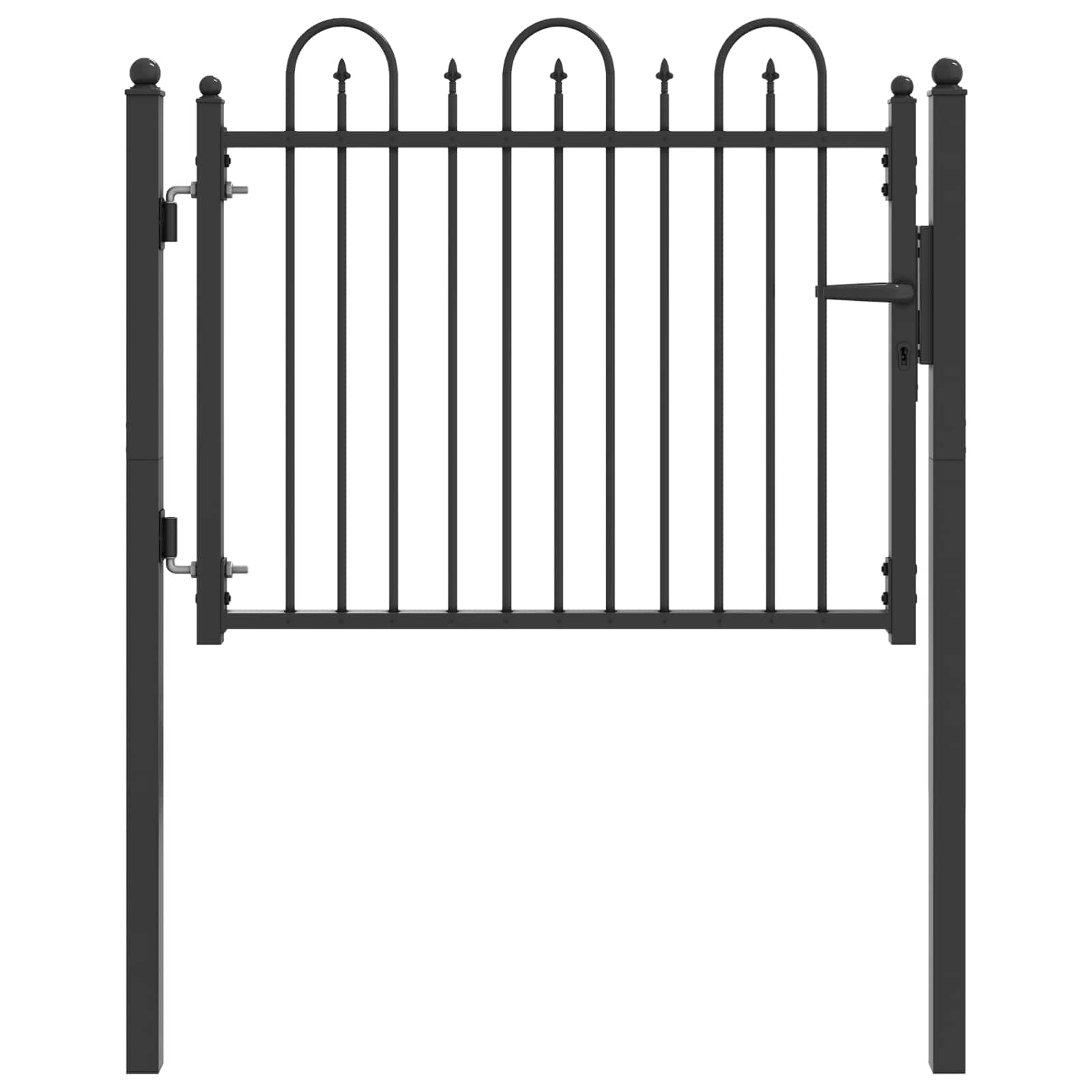 Cancello per recinzione HORST 100 x 75 cm Metallo Nero | homemem39