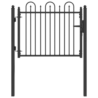 Cancello per recinzione HORST 100 x 75 cm Metallo Nero | homemem39