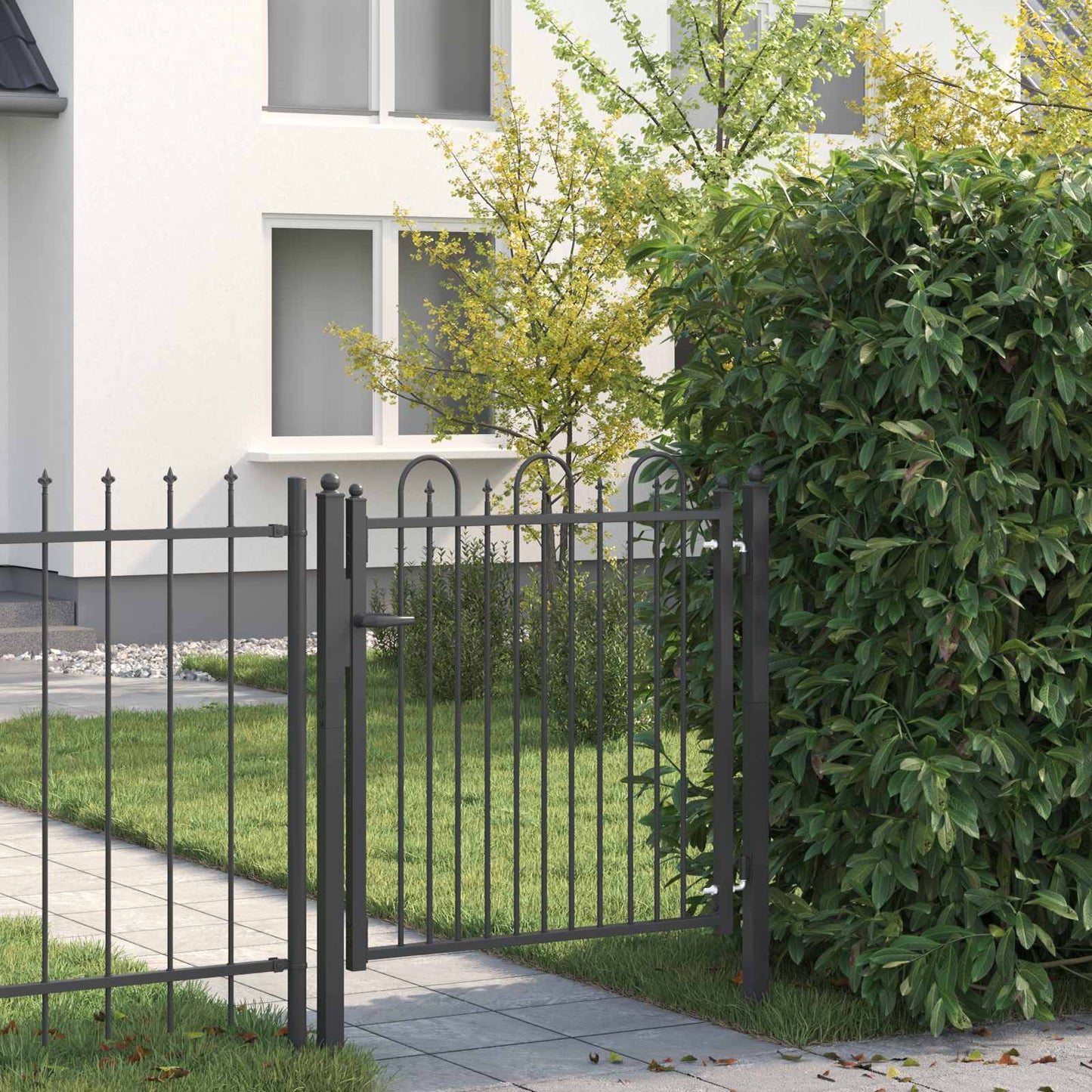 Cancello per recinzione HORST 100 x 100 cm Metallo Nero | homemem39