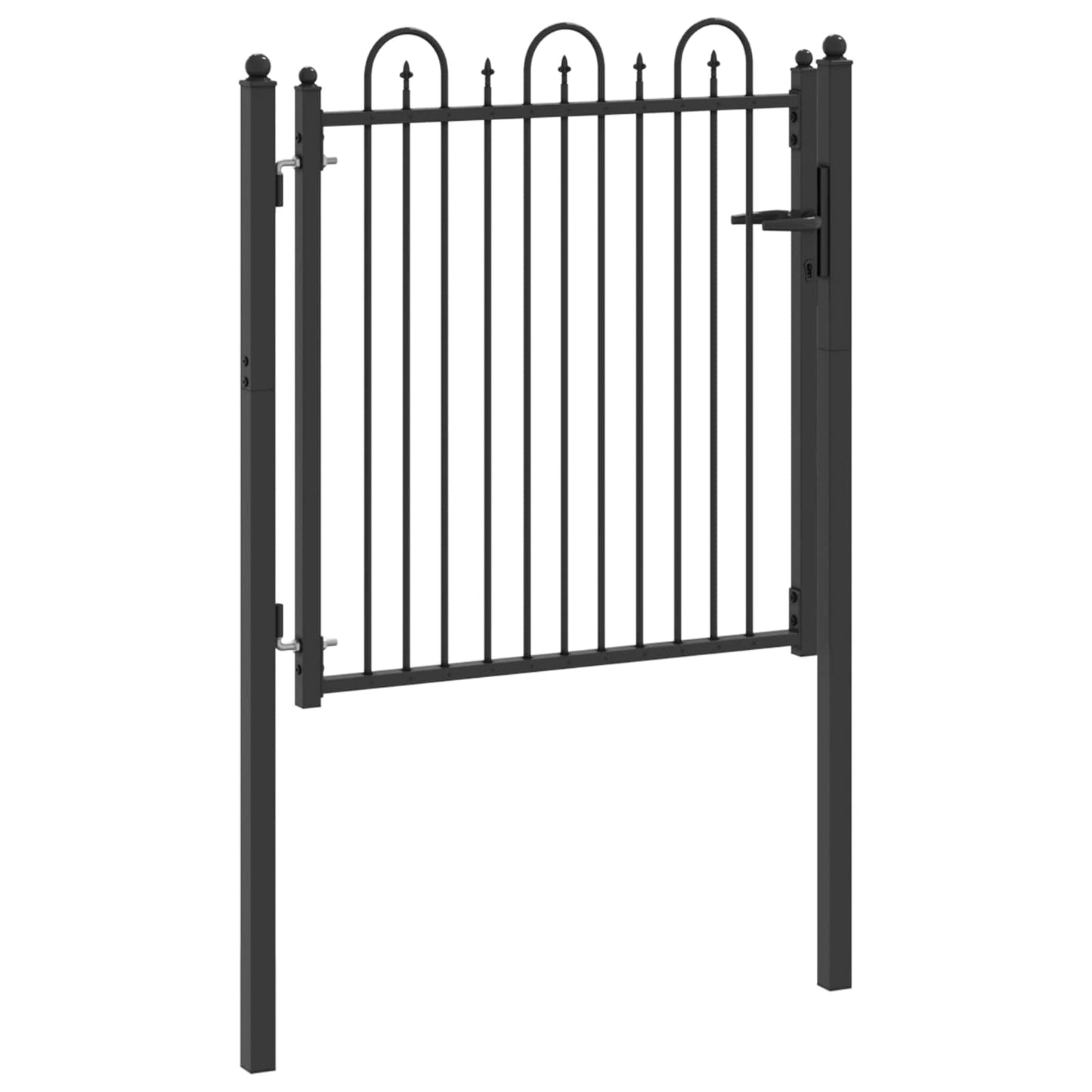 Cancello per recinzione HORST 100 x 100 cm Metallo Nero | homemem39