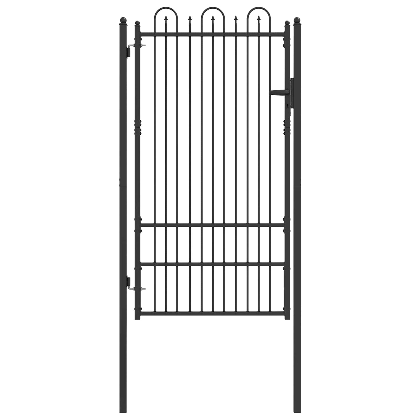 Cancello per recinzione HORST 100 x 175 cm Acciaio Nero | homemem39