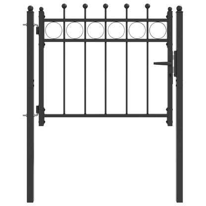 Cancello per recinzione HORST 100 x 75 cm Metallo Nero | homemem39